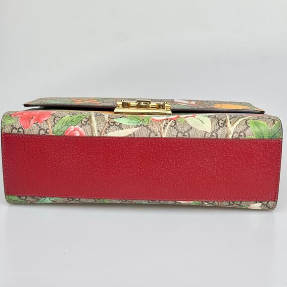 Pre-Owned Gucci GG Supreme Monogram Tian Print Medium Padlock Shoulder Bag - Picture 10 of 16